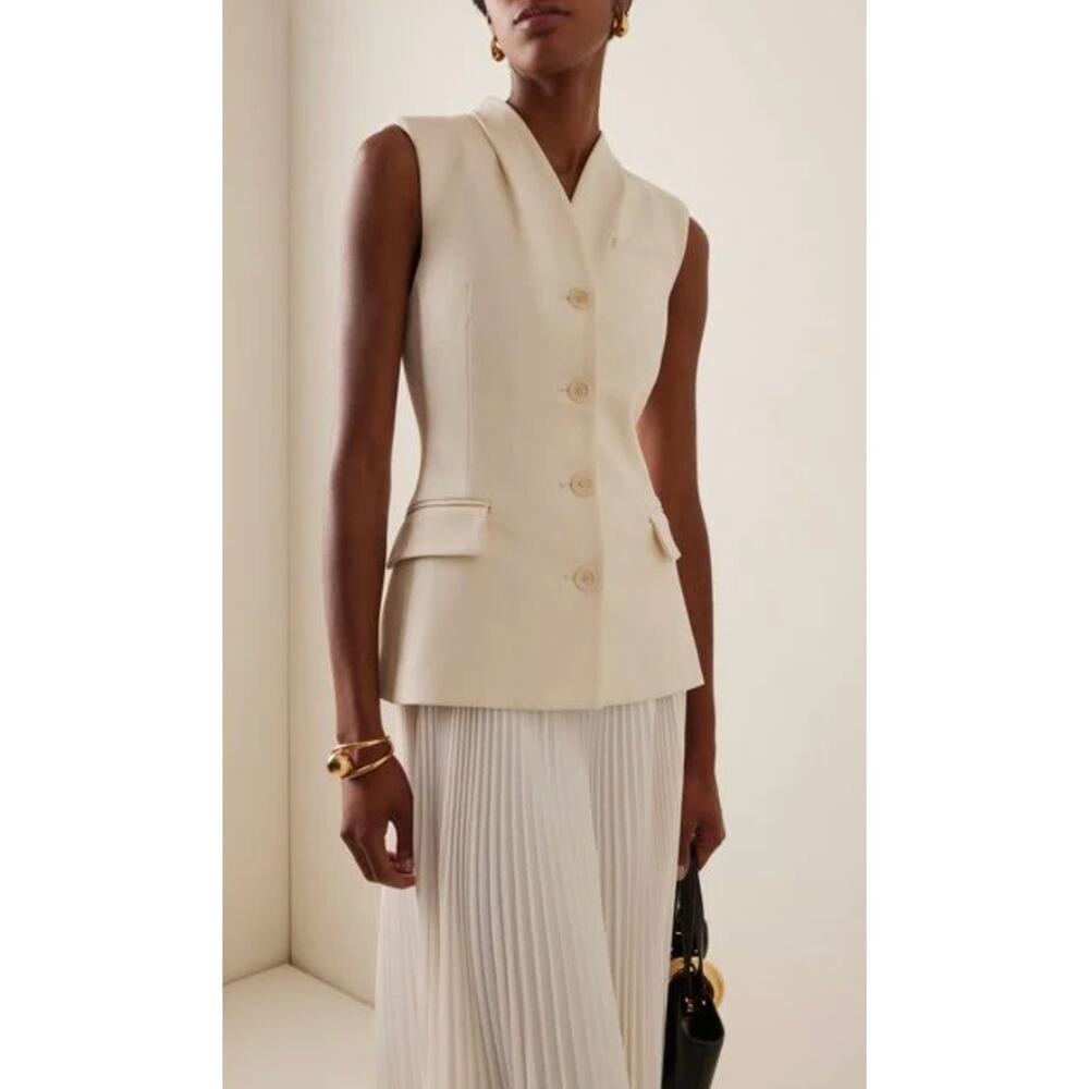 Simkhai White Georgina Sleeveless Vest Midi Dress size 6 - Picture 8 of 8
